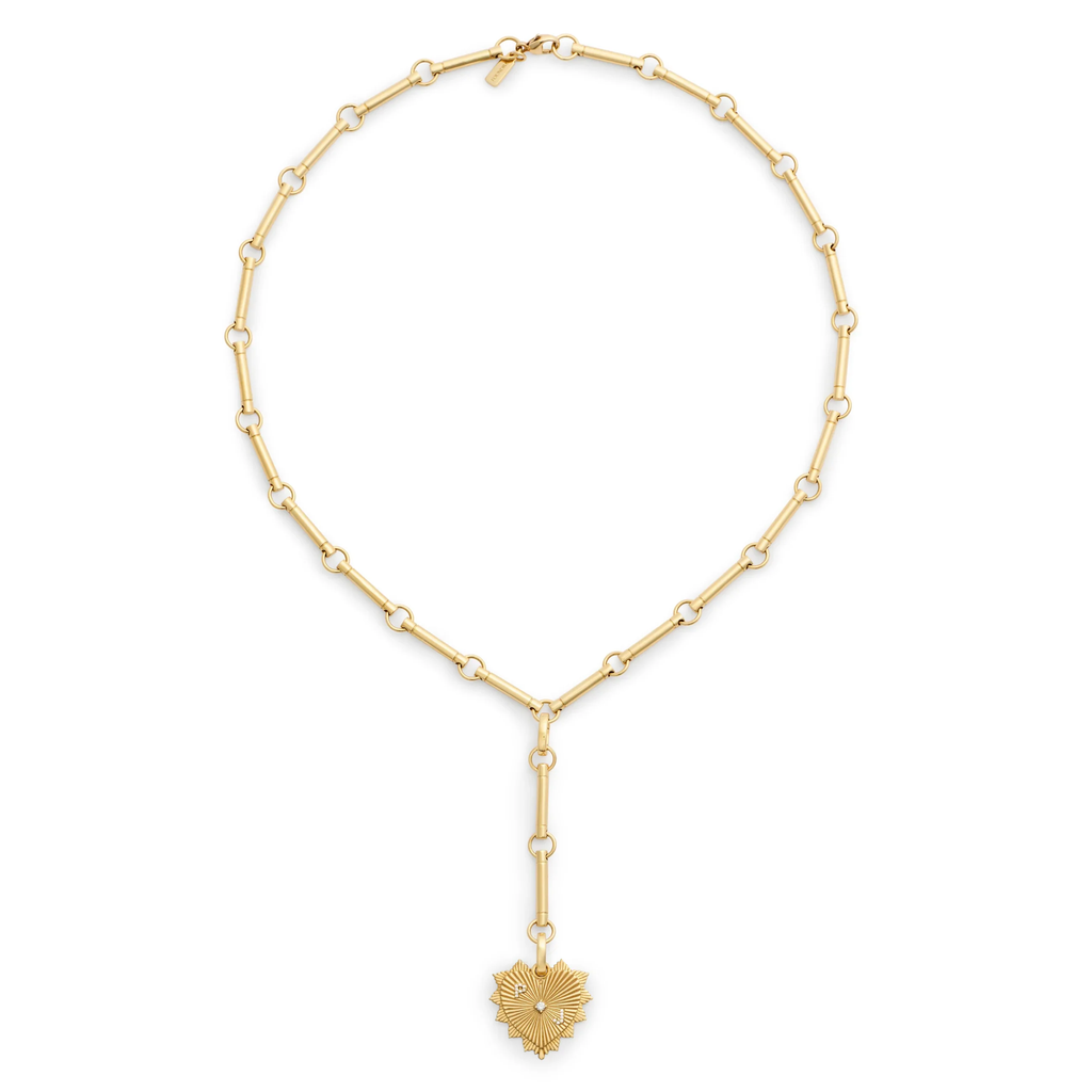 18K Yellow Gold Personalized - True Love | Custom Heart Love Token Element Extension Necklace | Diamonds, Yellow Gold – FoundRae view 3
