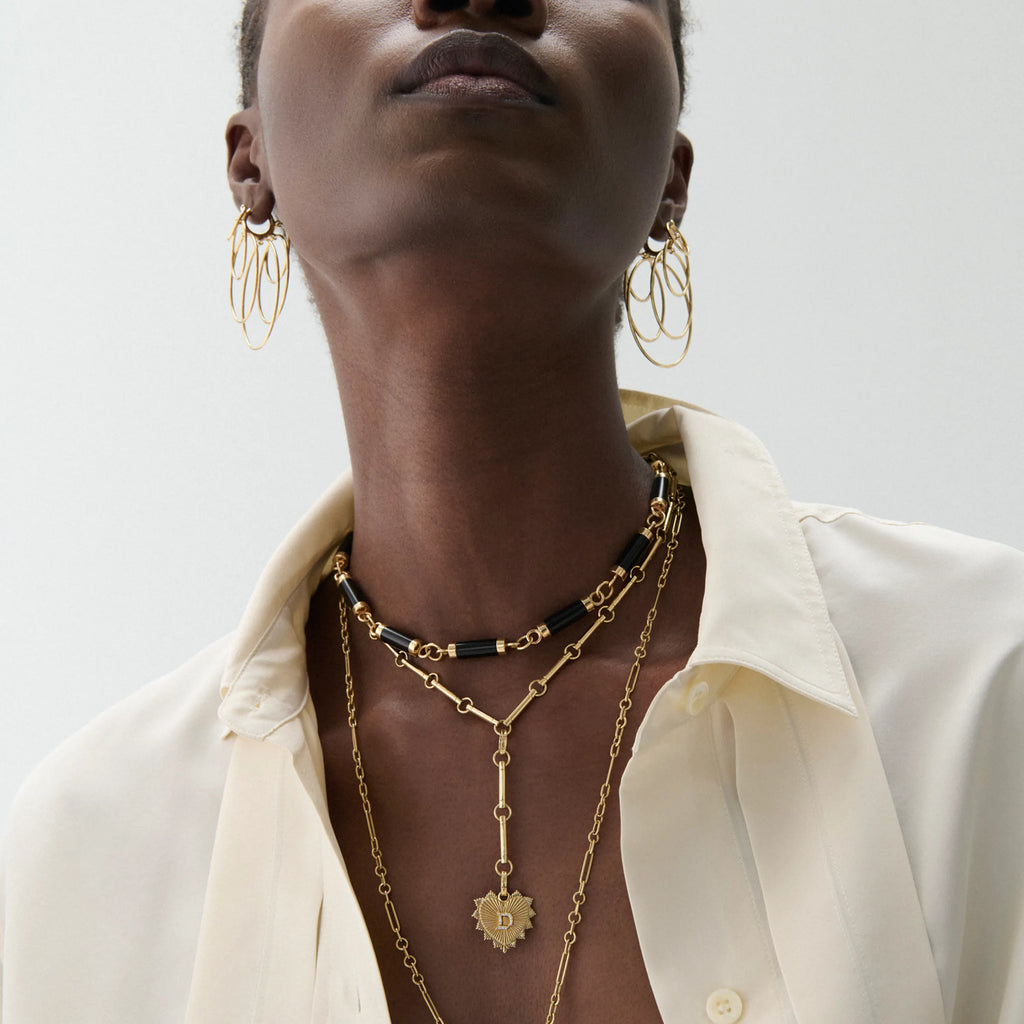 18K Yellow Gold Personalized - True Love | Custom Heart Love Token Element Extension Necklace | Diamonds, Yellow Gold – FoundRae view 3