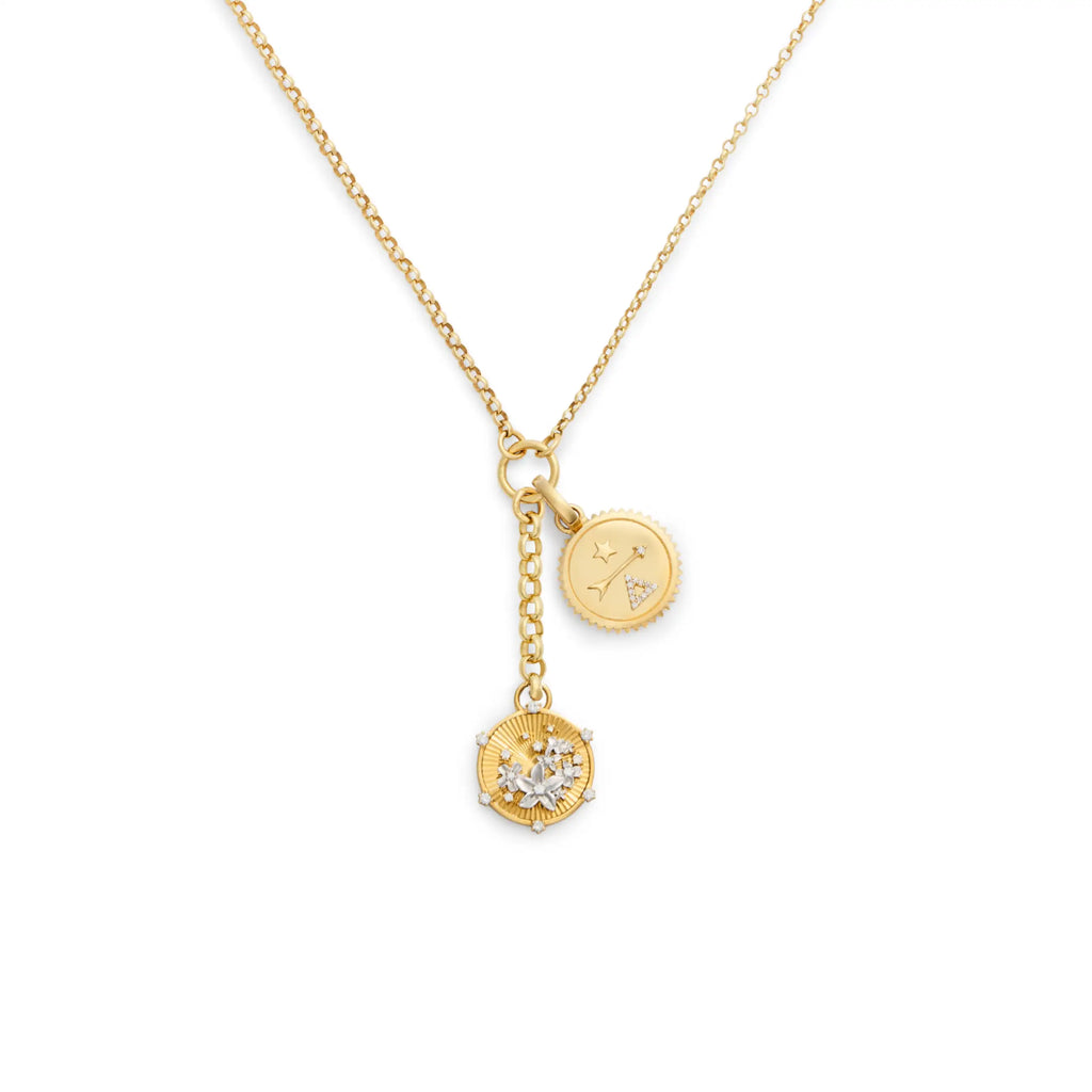 Resilience - Dream | Blossoms Small Mixed Belcher Necklace | Diamonds, Mixed Gold view 1