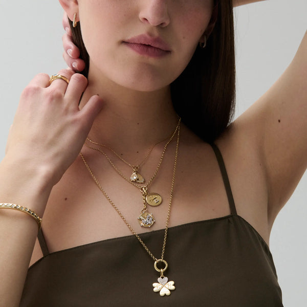Resilience - Dream | Blossoms Small Mixed Belcher Necklace | Diamonds, Mixed Gold