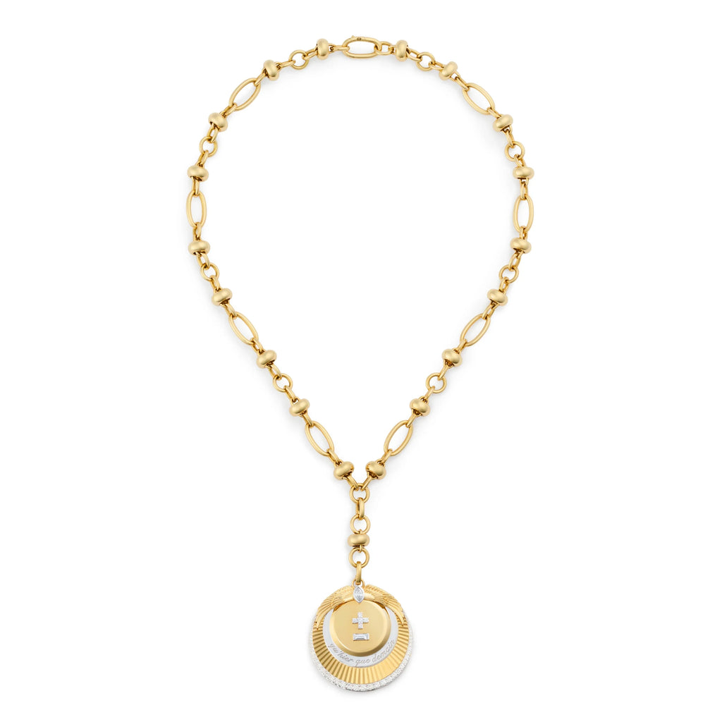 18K Yellow Gold Vivacity | Ever Growing Love Orbit Extension Necklace | Diamonds, Yellow Gold – FoundRae view 3