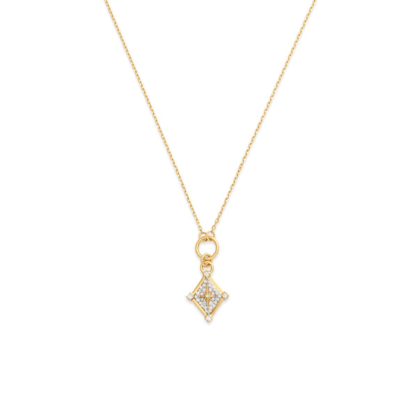 Foundation | Pavé Inner Light Thread Necklace | Diamonds, 18K Yellow Gold
