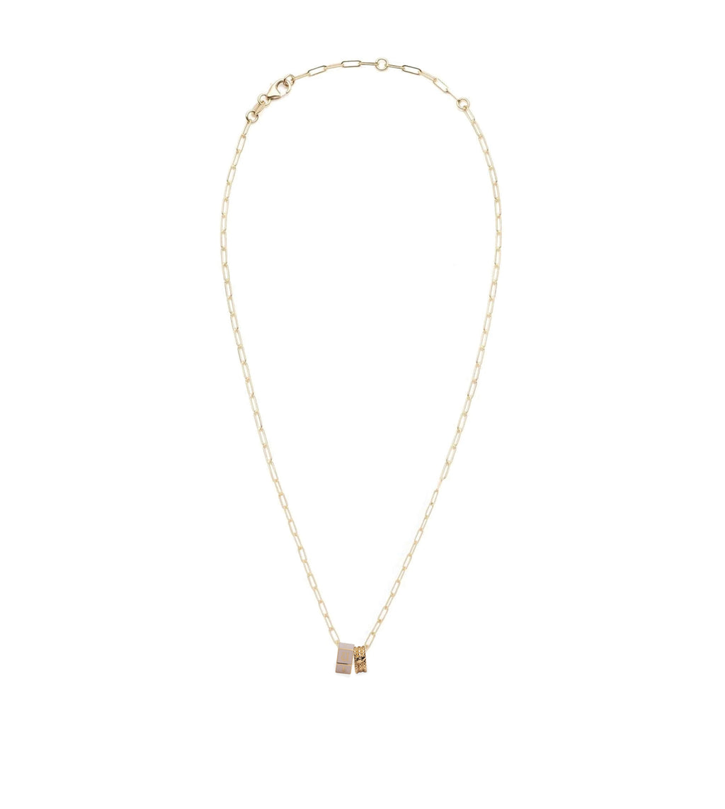 18K Yellow Gold Wholeness & Custom : Heart Beat Super Fine Clip Necklace Story – FoundRae