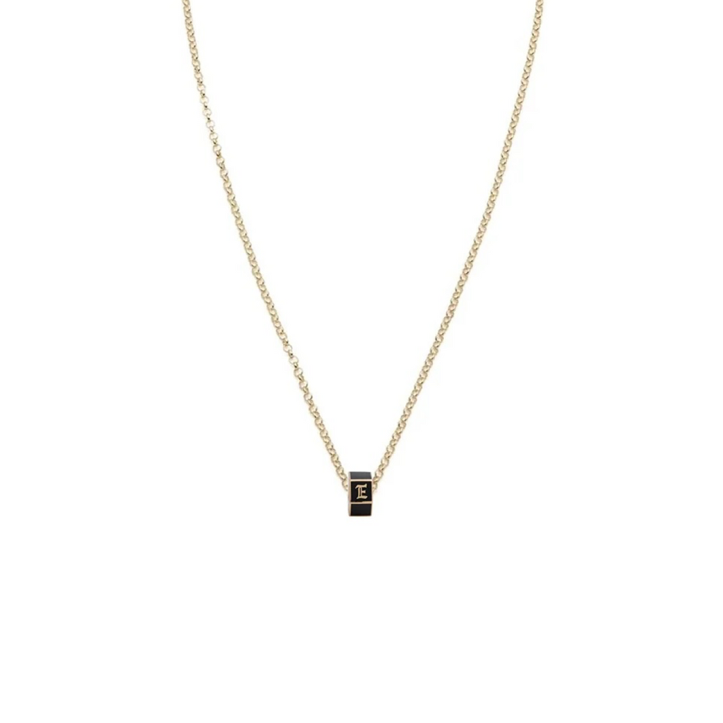 Custom Faceted Heart Beat : Super Fine Clip Necklace Black view 1