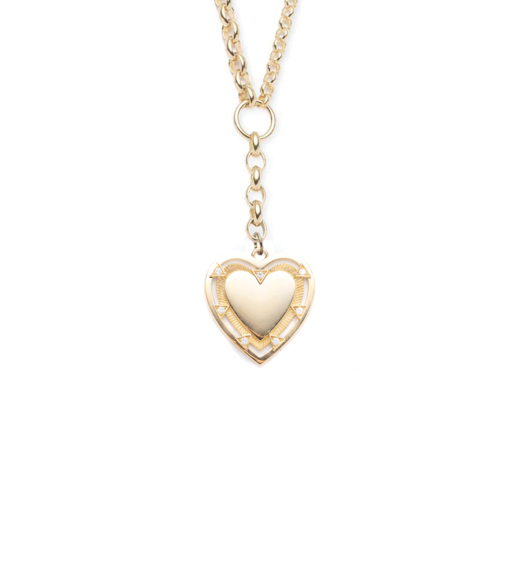 Heart Token - Love : Heavy Mixed Belcher Extension Chain Necklace view 1