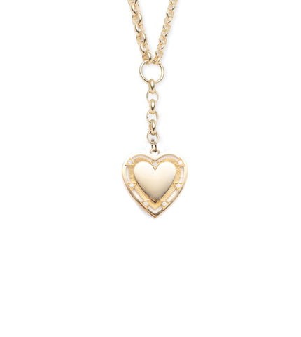 Heart Token - Love : Heavy Mixed Belcher Extension Chain Necklace