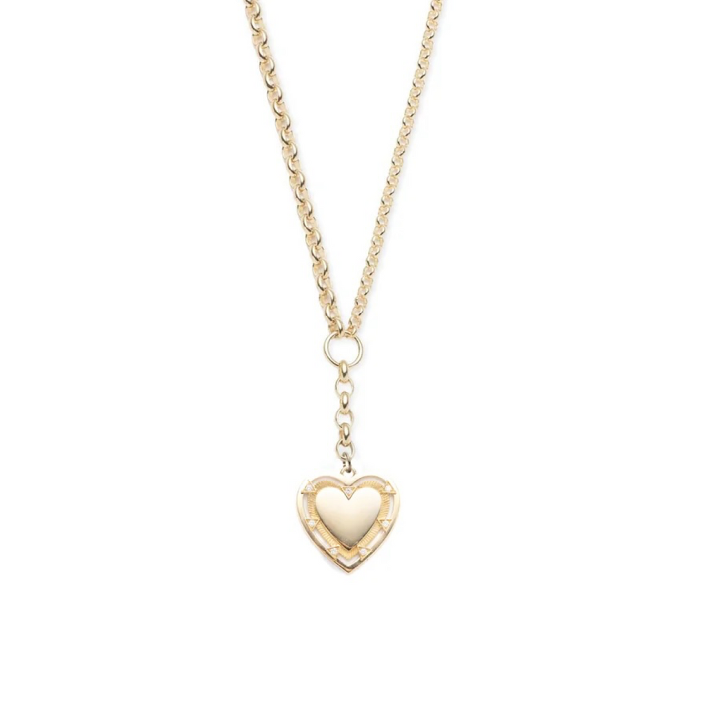 Heart Token - Love : Heavy Mixed Belcher Extension Chain Necklace view 1
