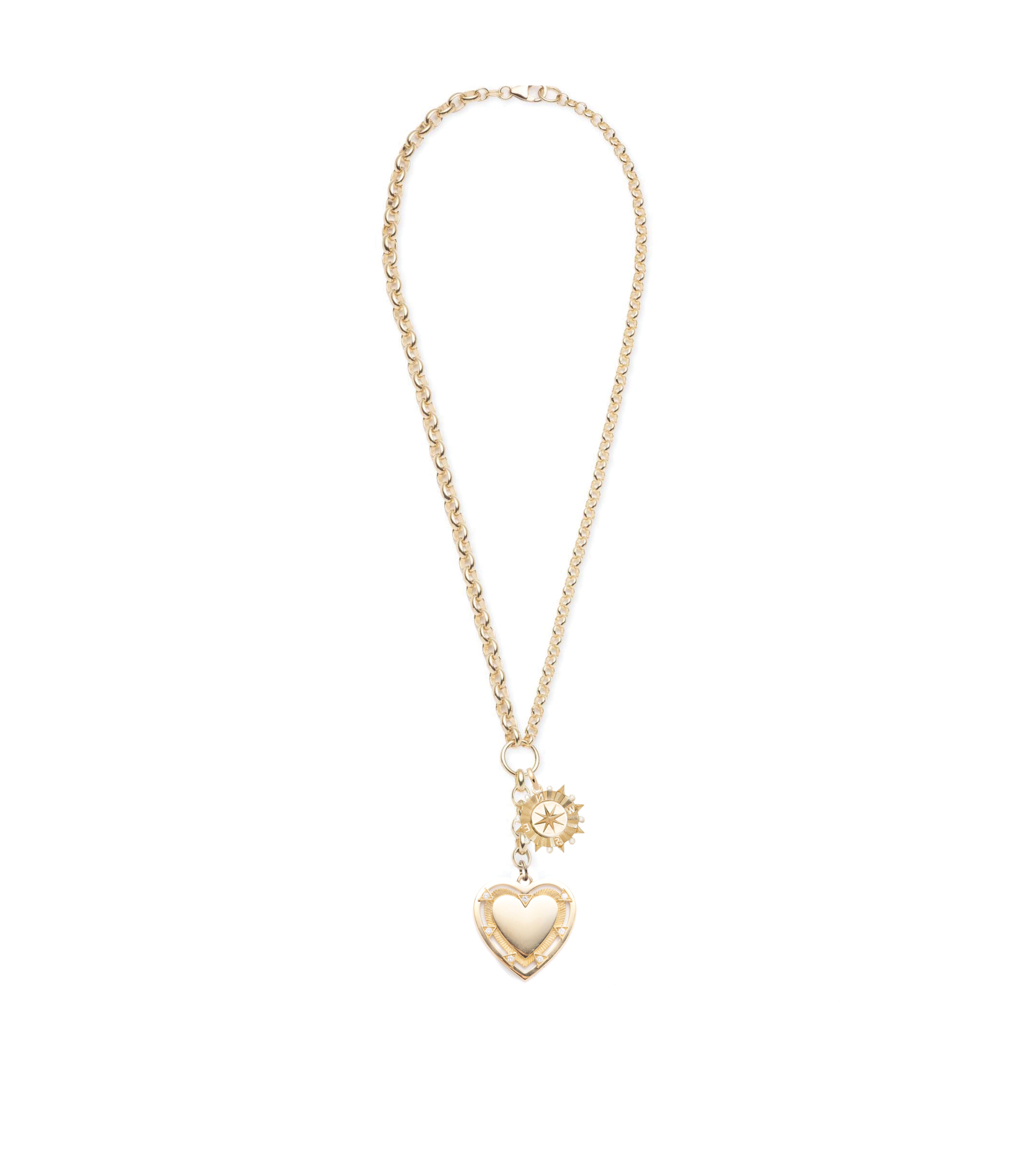 Love & Internal Compass : Heavy Mixed Belcher Extension Chain Necklace Story