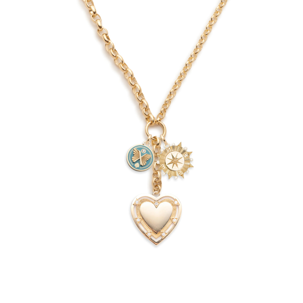 Love, Internal Compass & Reverie : Heavy Mixed Belcher Extension Chain Necklace Story view 1