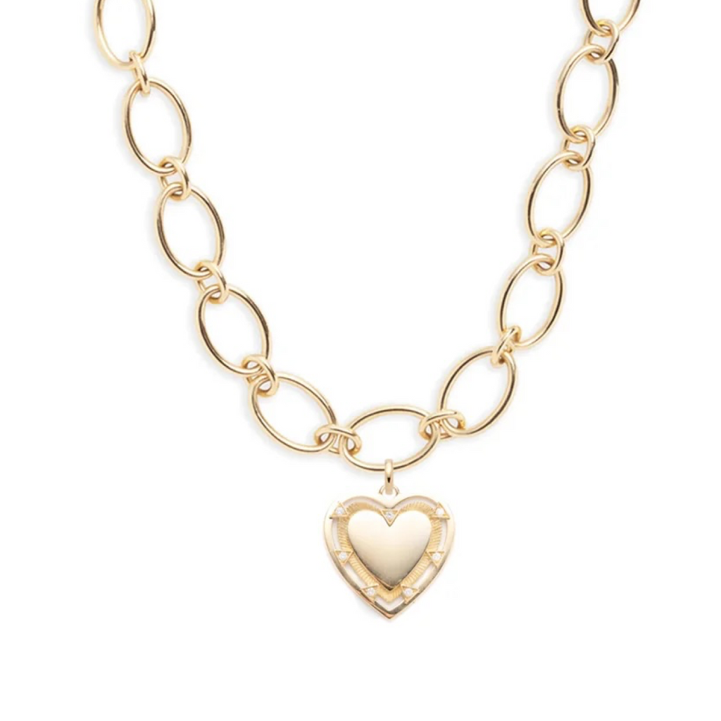 Heart Token - Love : Oval Link Chain Necklace view 1
