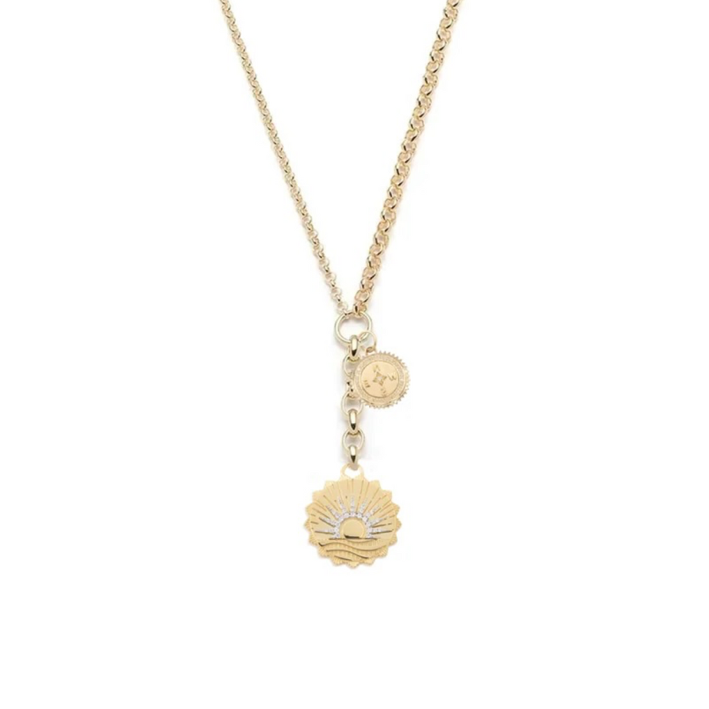 New Beginnings & Internal Compass : Medium Mixed Belcher Extension Chain Necklace view 1