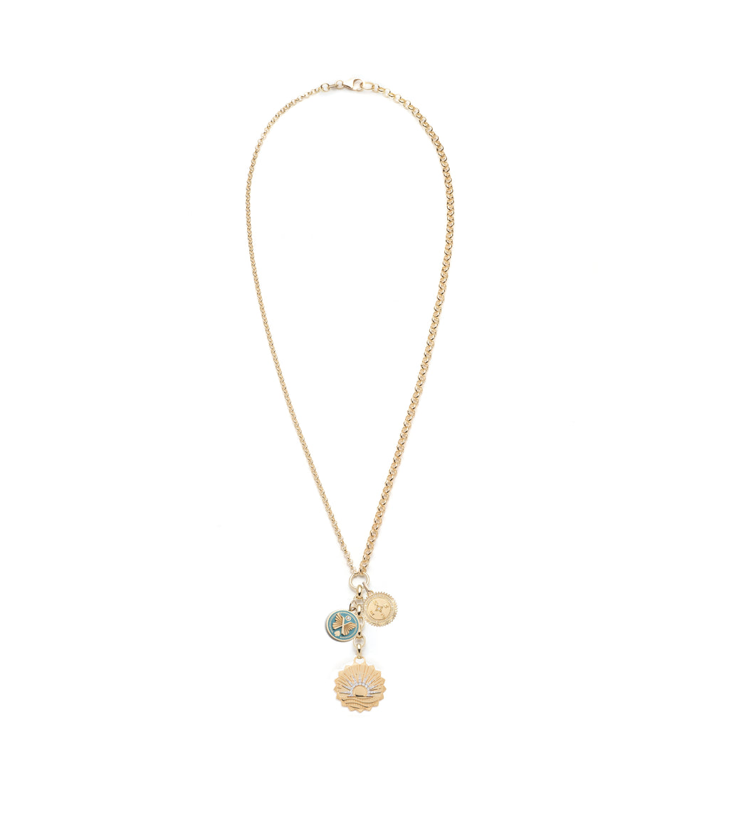 18K Yellow Gold New Beginnings, Reverie & Internal Compass : Medium Mixed Belcher Extension Chain Necklace – FoundRae