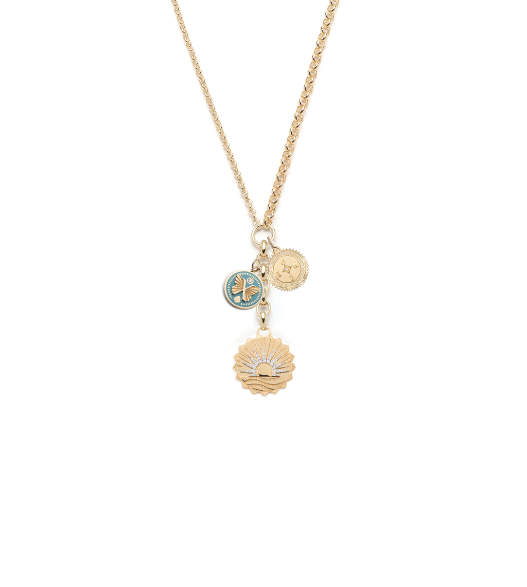 New Beginnings, Reverie & Internal Compass :, Medium Mixed Belcher Extension Chain Necklace view 1