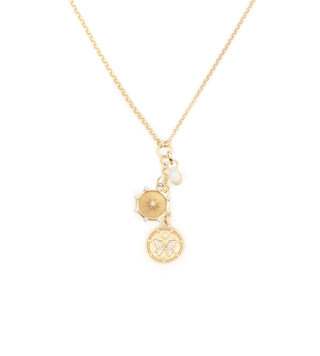 Reverie, Spark and Forever & Always a Pair : Small Mixed Belcher Extension Chain Necklace view 1