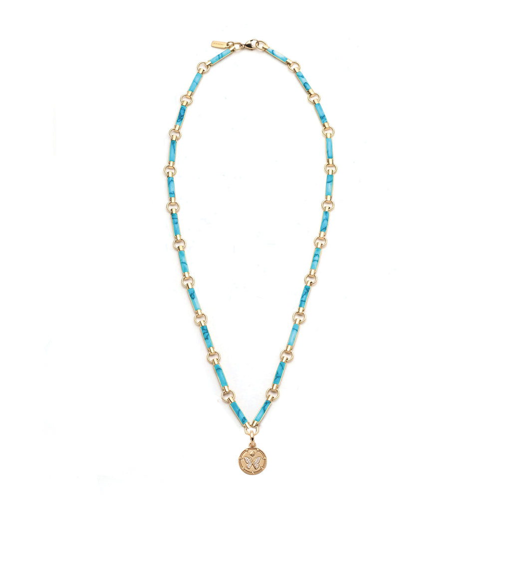 18K Yellow Gold Reverie : Turquoise  Element Chain Necklace – FoundRae