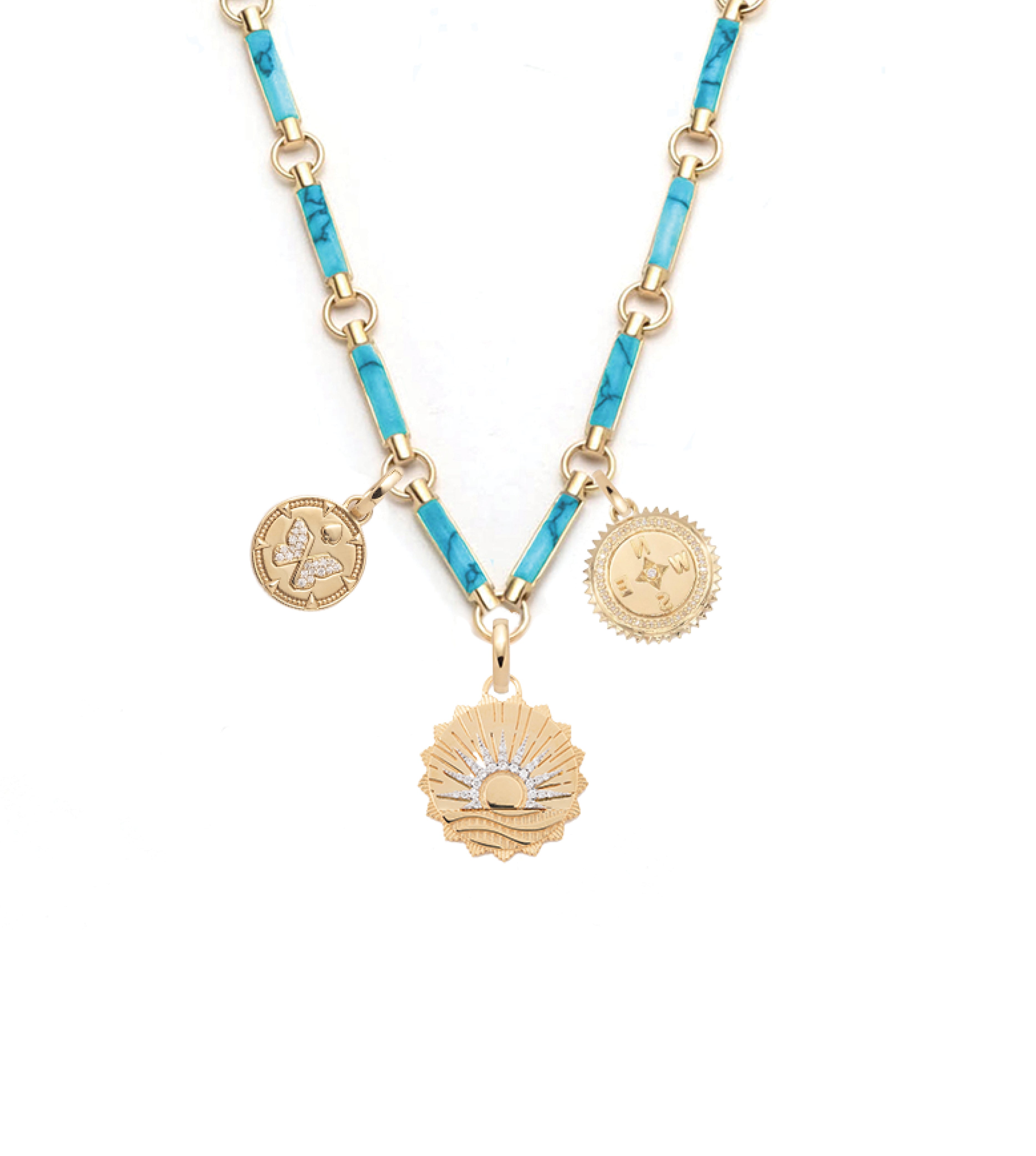 New Beginnings, Internal Compass & Resilience : Element Chain Necklace Turquoise