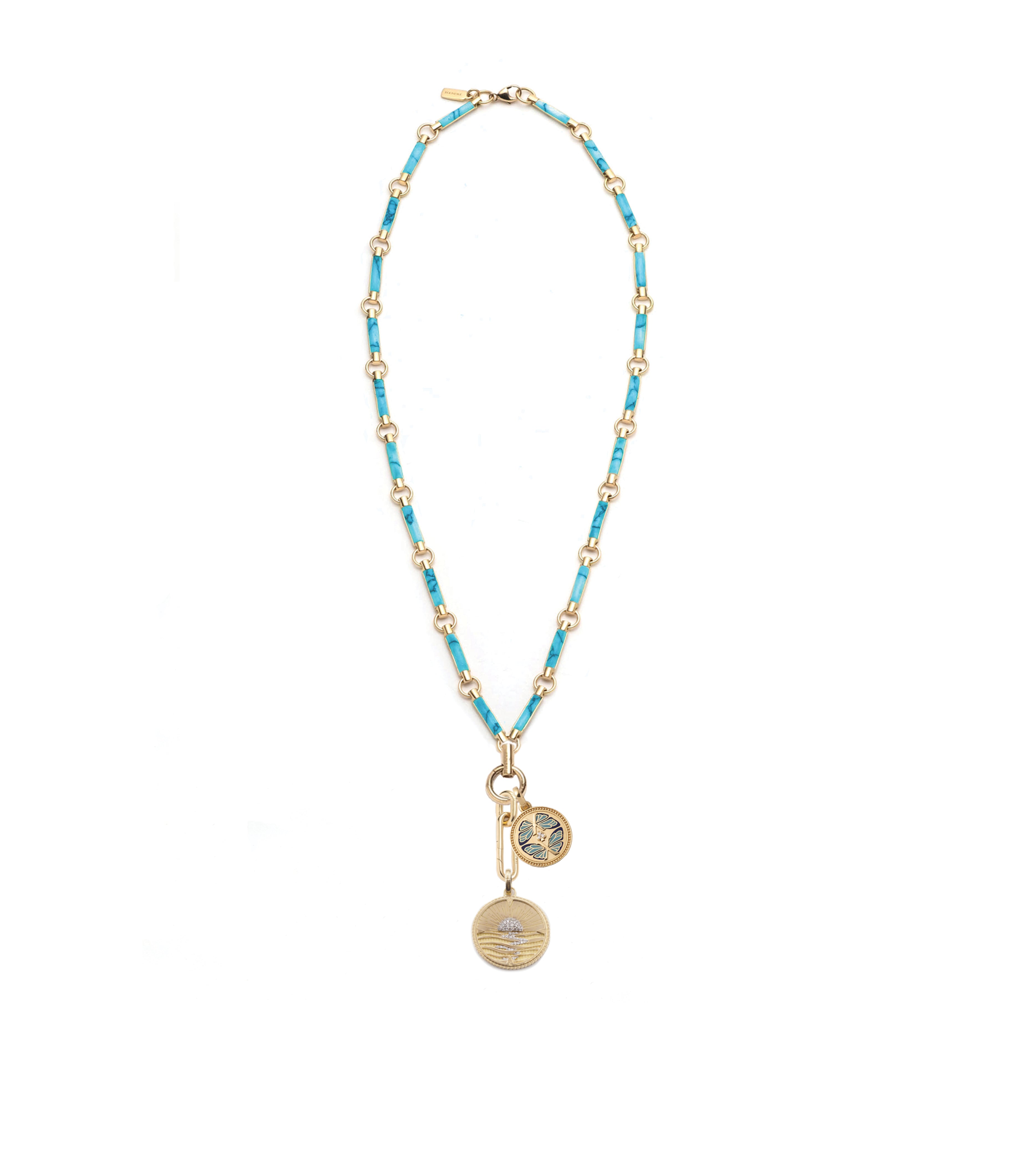 New Beginnings : Drop Element Chain Necklace Turquoise