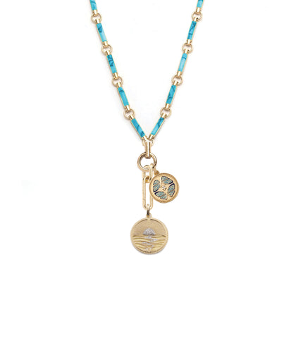 New Beginnings : Drop Element Chain Necklace Turquoise
