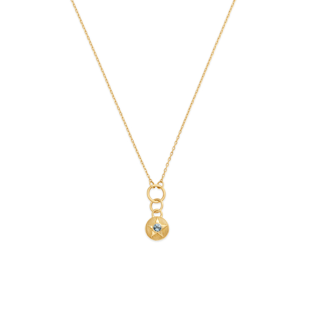 18K Yellow Gold Foundation | June Birthday Starstone Thread Necklace | Grey Spinel, Yellow Gold – FoundRae view 1