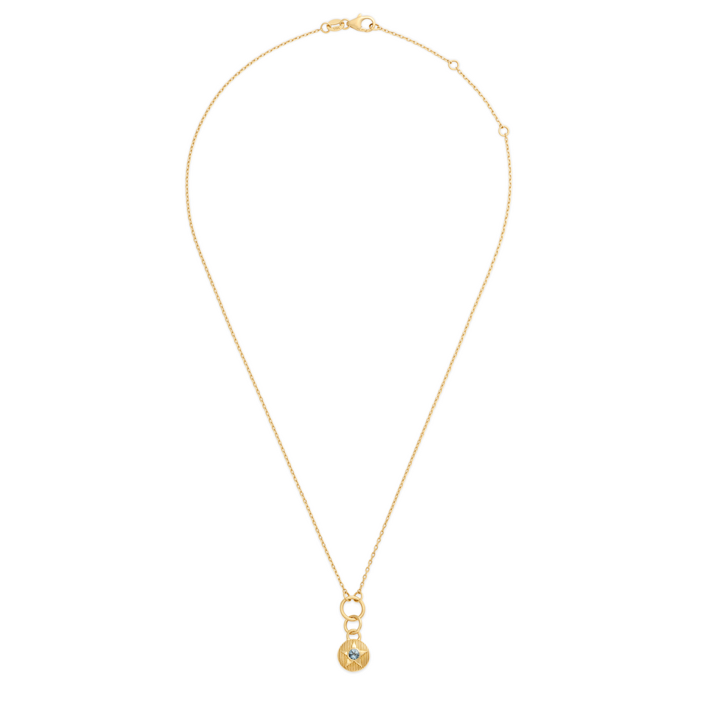 18K Yellow Gold Foundation | June Birthday Starstone Thread Necklace | Grey Spinel, Yellow Gold – FoundRae view 3