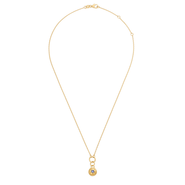 Foundation | December Birthday Starstone Thread Necklace | Tanzanite, 18K Yellow Gold