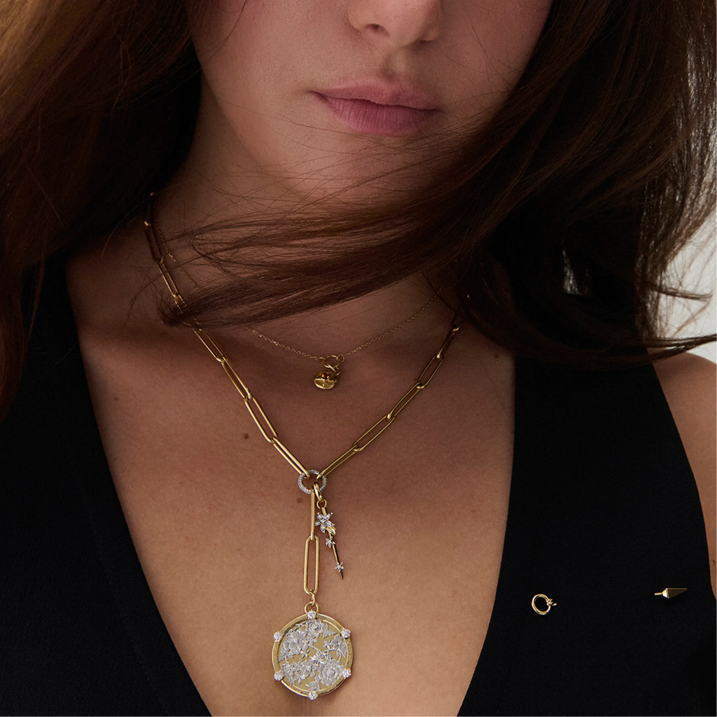 18K Yellow Gold Foundation | November Birthday Starstone Thread Necklace | Yellow Citrine, Yellow Gold – FoundRae view 2