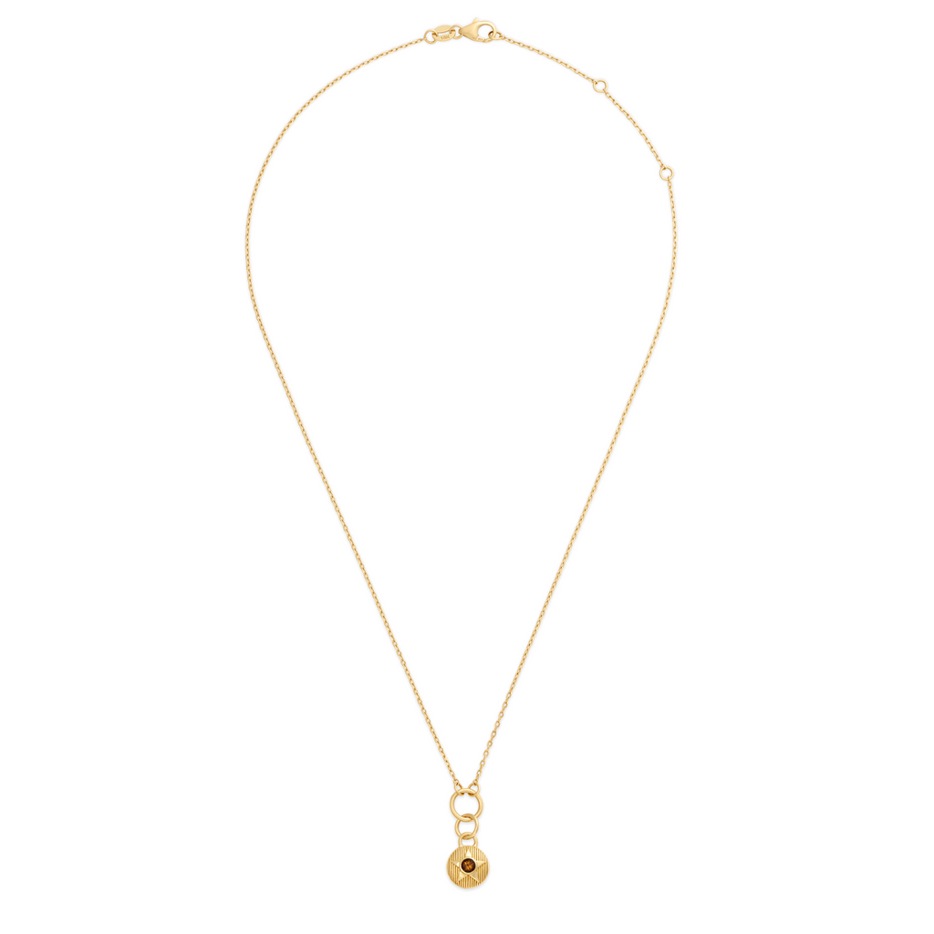18K Yellow Gold Foundation | November Birthday Starstone Thread Necklace | Yellow Citrine, Yellow Gold – FoundRae view 3