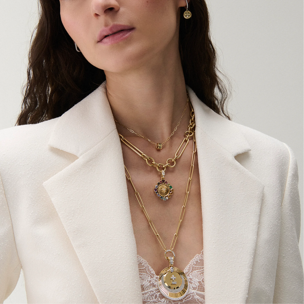 18K Yellow Gold Mixed Clip | Oversized Mixed Clip Chain | 18K Yellow Gold – FoundRae view 3