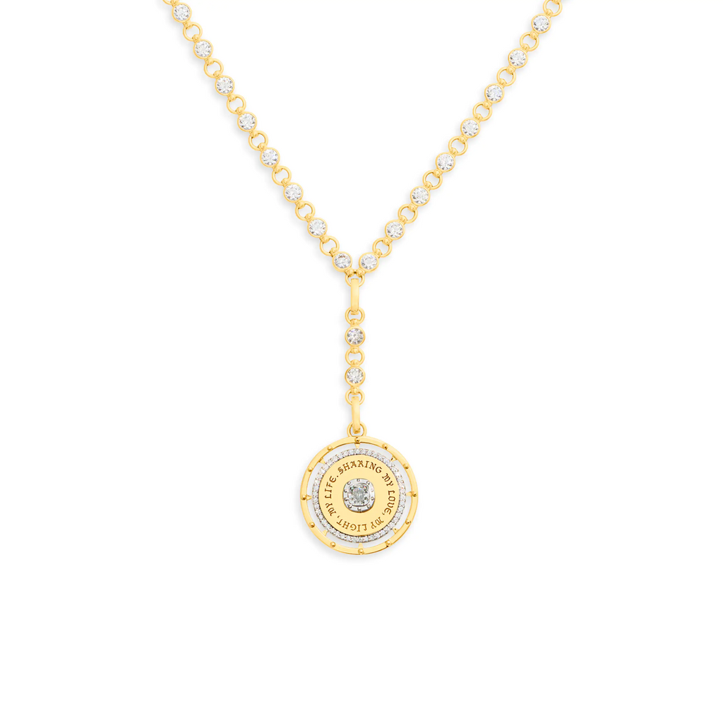 18K Yellow Gold True Love| Lovestruck Commitment Rivière Link Extension Necklace | Diamonds, 18K Yellow Gold – FoundRae view 1