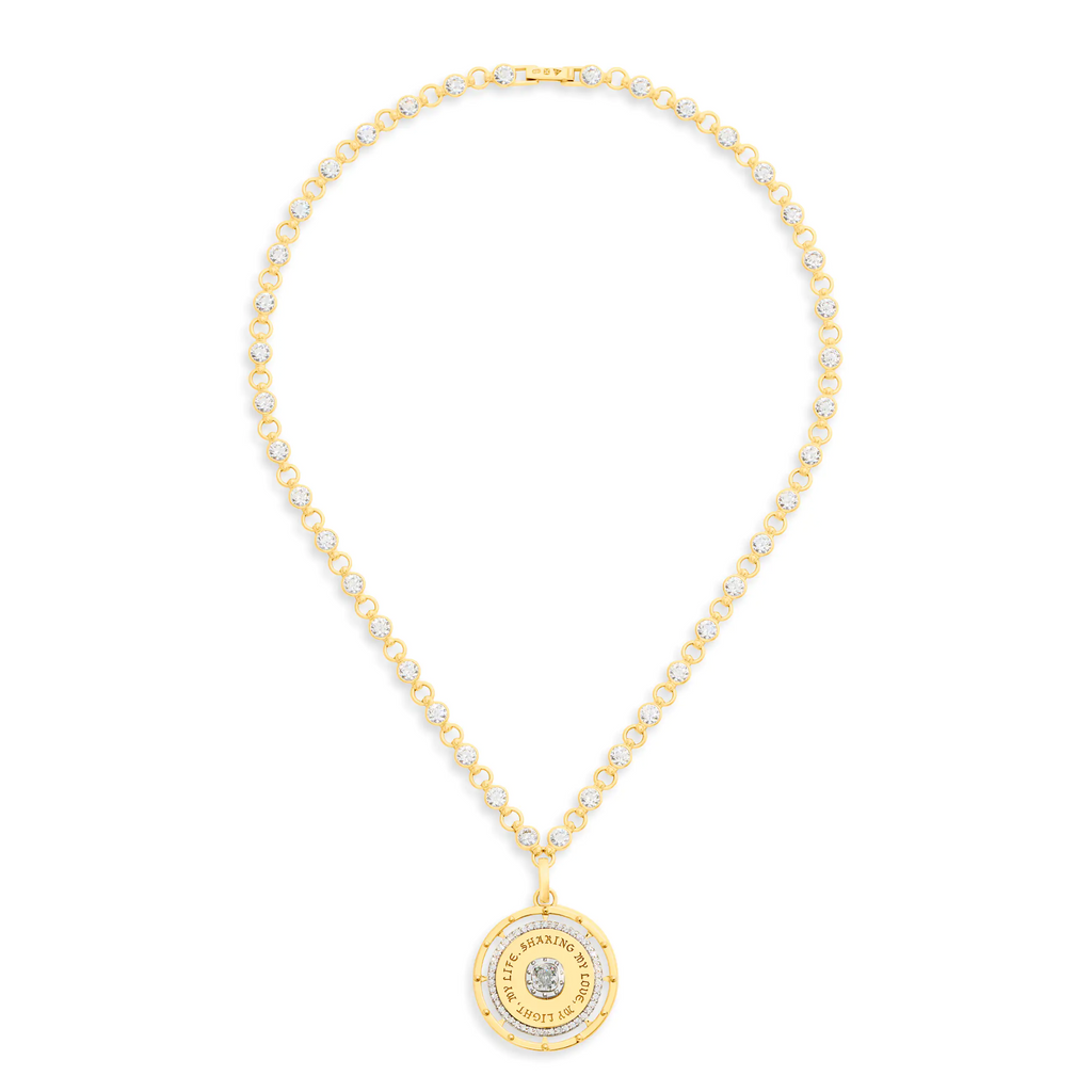 18K Yellow Gold True Love| Lovestruck Commitment Rivière Link Extension Necklace | Diamonds, 18K Yellow Gold – FoundRae view 4