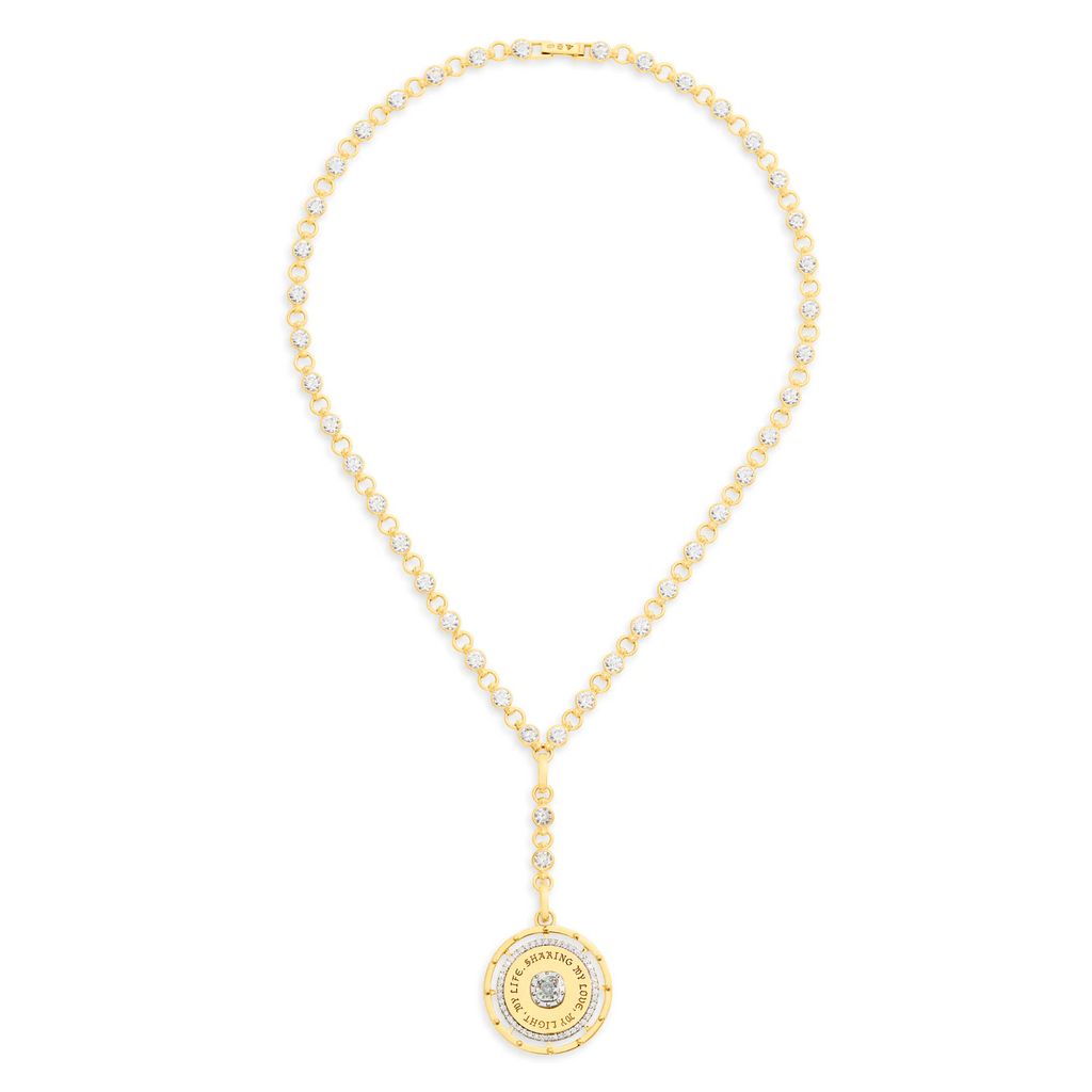 18K Yellow Gold True Love| Lovestruck Commitment Rivière Link Extension Necklace | Diamonds, 18K Yellow Gold – FoundRae view 3