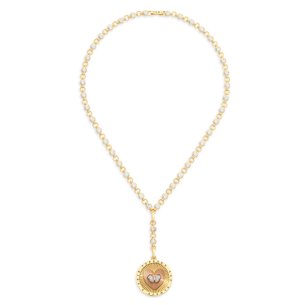 18K Yellow Gold True Love | Forever a Pair Rivière Link Extension Necklace | Diamonds, 18K Mixed Gold – FoundRae view 3