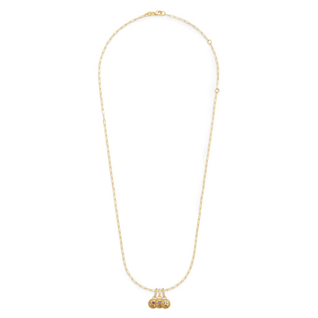 18K Yellow Gold Foundation | Birthday Starstone Fine Clip Necklace | Multi-Stone, Yellow Gold – FoundRae view 3