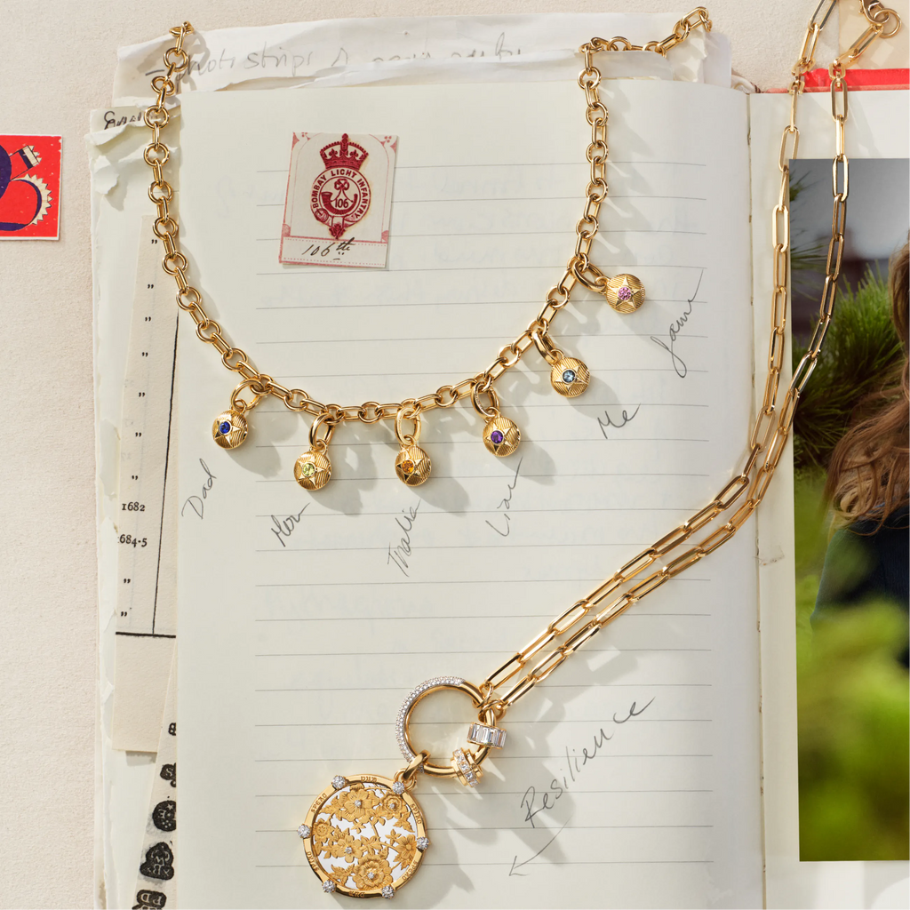 18K Yellow Gold Foundation | Birthday Starstone Small Mixed Link Necklace | Multi-Stone, Yellow Gold – FoundRae view 4