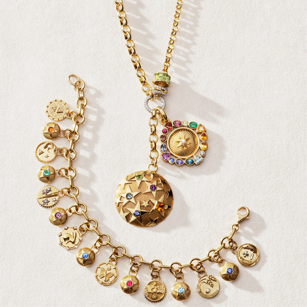 18K Yellow Gold Personalized - Foundation | Custom Birthday Starstone and Temenos Inner Light Heavy Mixed Belcher Extension Necklace | Multi-Stone, 18K Yellow Gold – FoundRae view 4