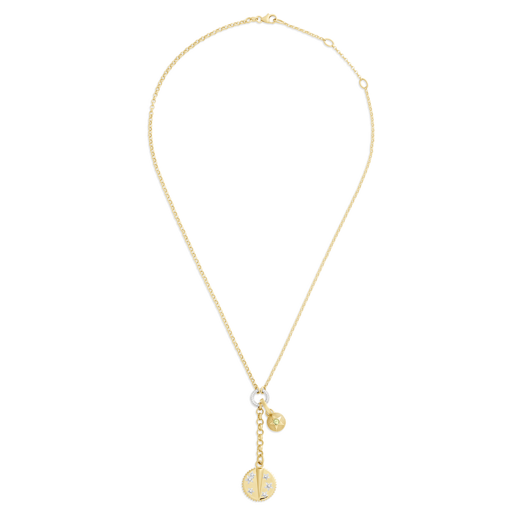 18K Yellow Gold Foundation - Resilience| Blossoms and Birthday Starstone Small Mixed Belcher Extension Necklace | Multi-Stone, Yellow Gold – FoundRae view 3