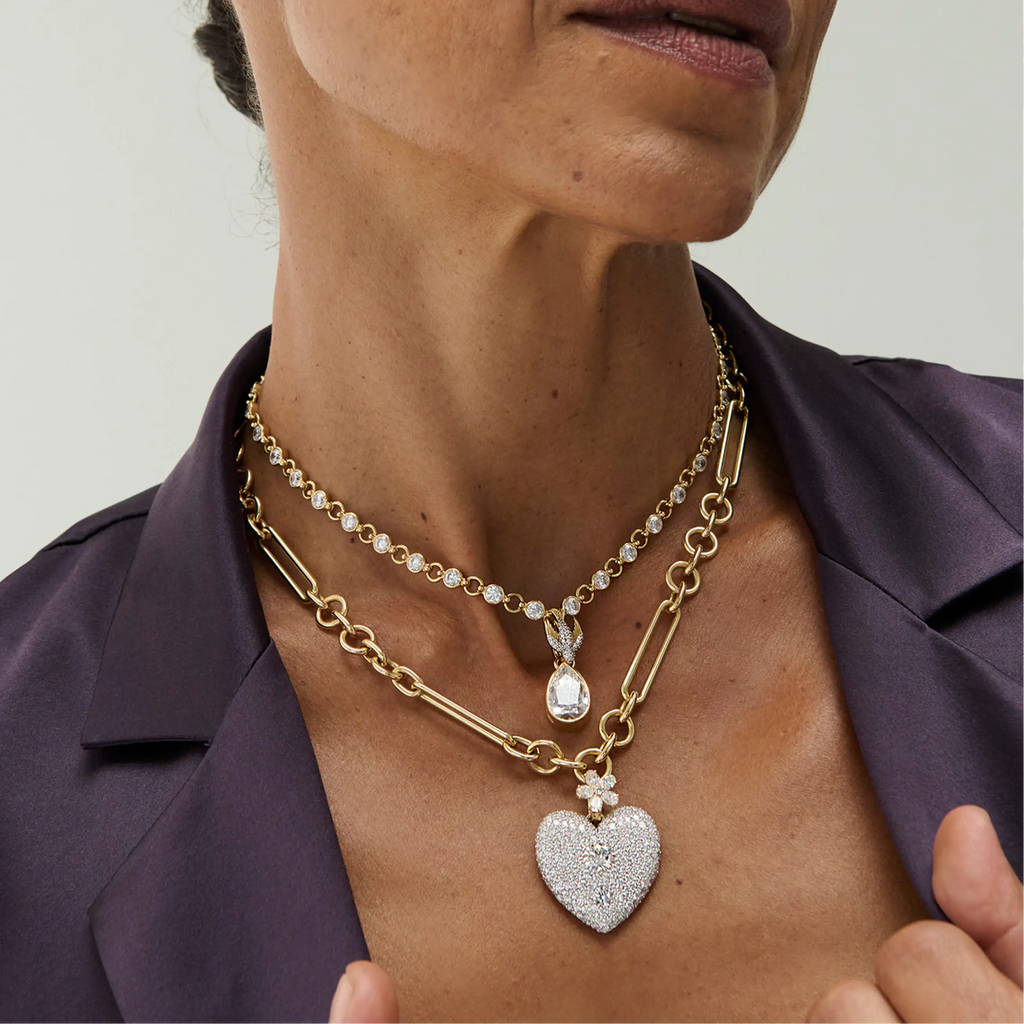 Rivière | Rivière Link Necklace | Diamonds, 18K Yellow Gold view 2