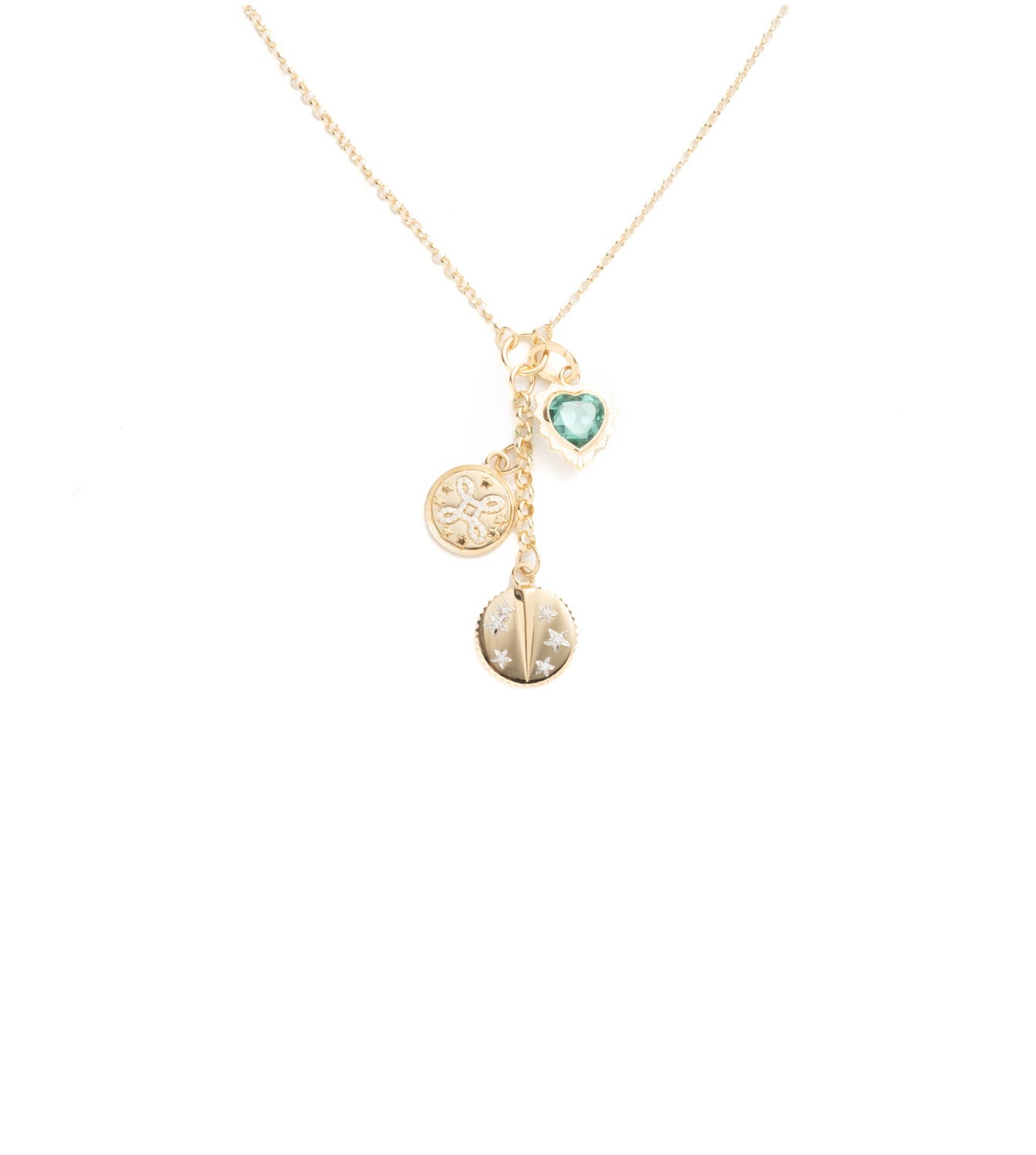 Resilience, True Love & Gemstone Heart : Small Mixed Belcher Extension Necklace