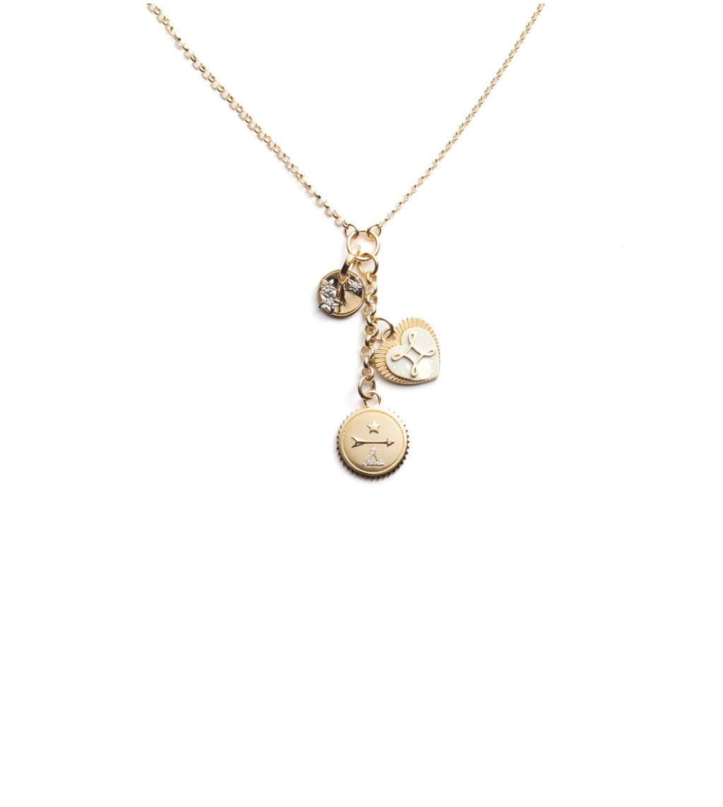 Dream, True Love & Resilience : Small Mixed Belcher Extension Necklace view 1