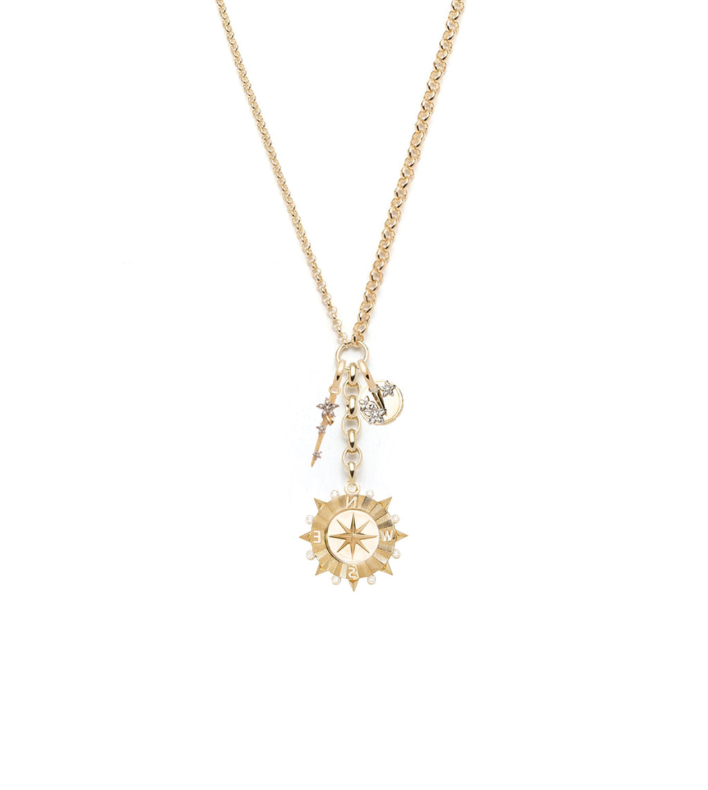 Internal Compass, Resilience & Thorn : Medium Mixed Belcher Extension Necklace view 1