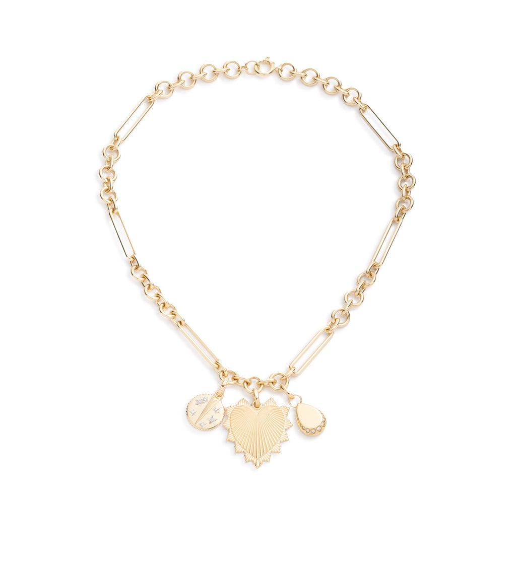 Heart Love Token, Resilience & Pear : Midsize Mixed Clip Necklace view 2