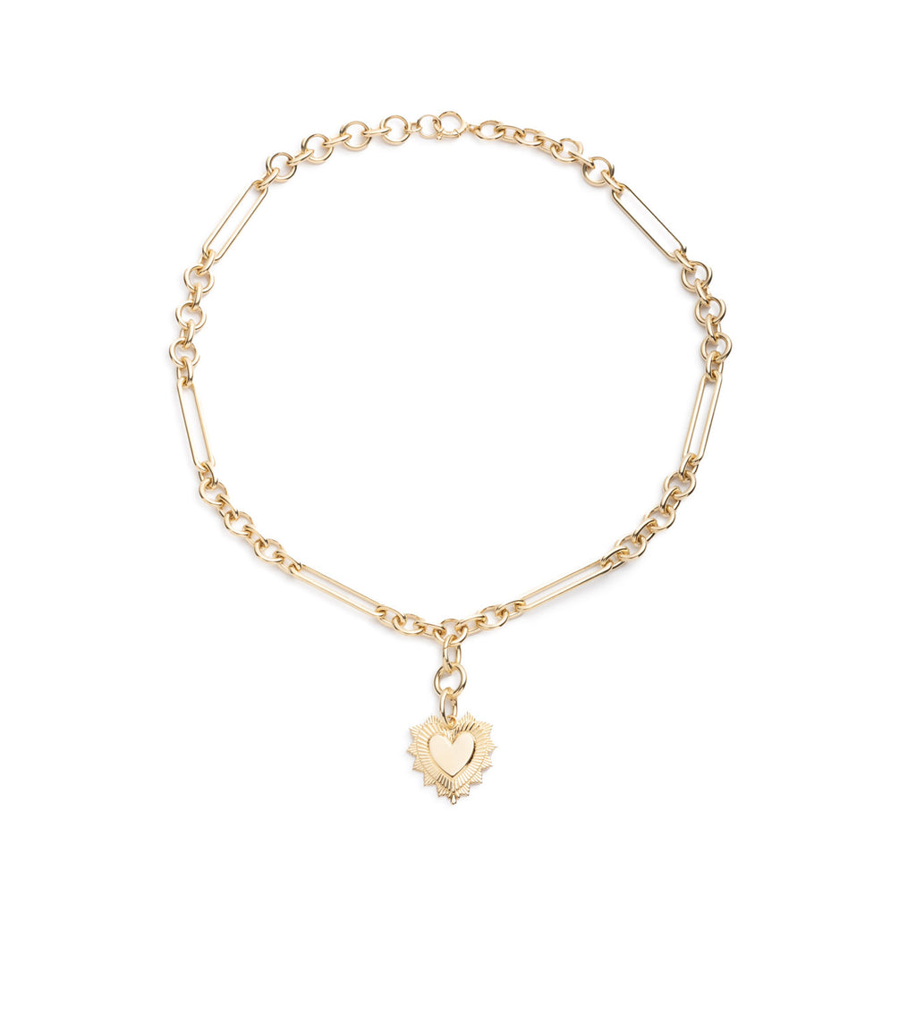 Engravable Heart : Midsized Mixed Clip Extension Necklace view 2