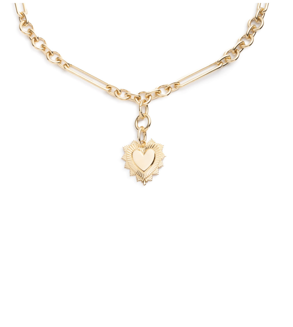 Engravable Heart : Midsize Mixed Clip Extension Necklace view 1