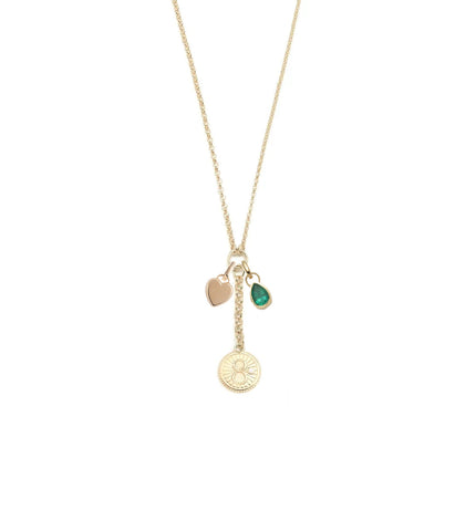 Karma, Heart Ingot & Forever & Always a Pair : Small Mixed Belcher Extension Necklace