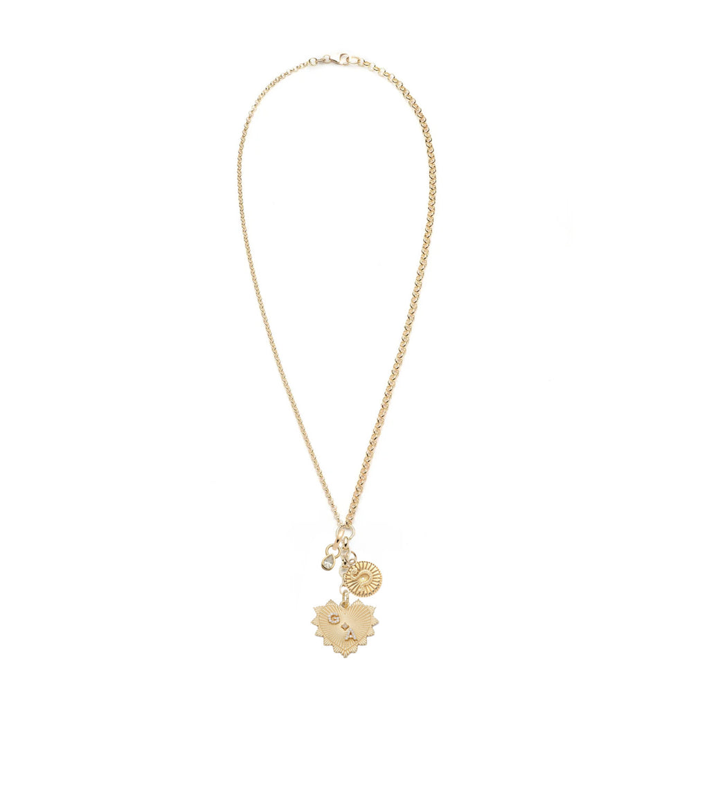 Radiating Heart, Snake, Forever & Always a Pair : Medium Mixed Belcher Extension Necklace view 2