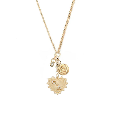 Radiating Heart, Snake, Forever & Always a Pair : Medium Mixed Belcher Extension Necklace