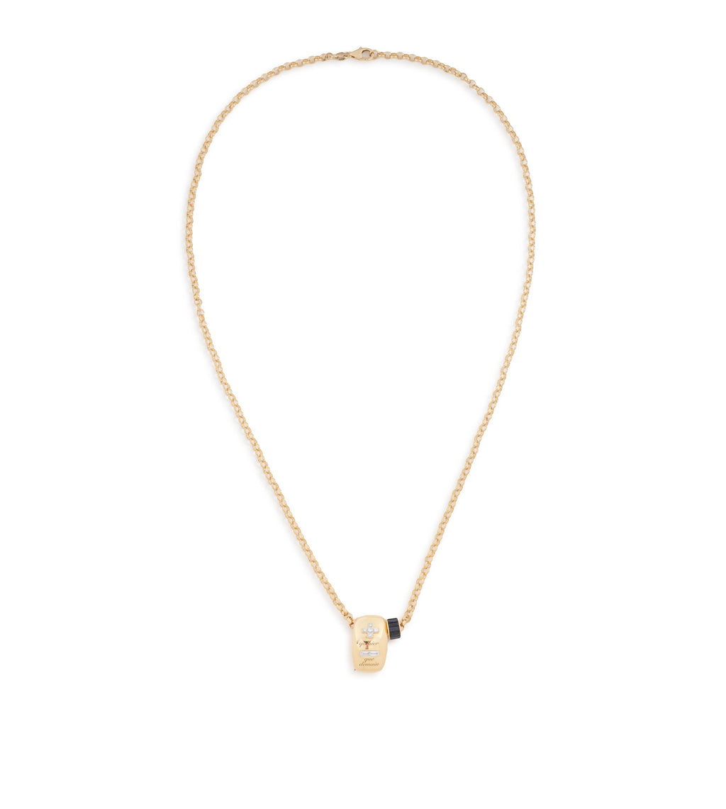 18K Yellow Gold Ever Growing - Vivacity : Heart Beat and Oversized Heart Slide Medium Belcher Necklace Story – FoundRae