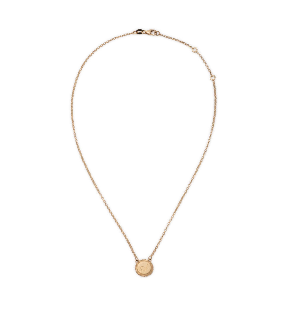 18K Yellow Gold Engravable : Stationary Necklace – FoundRae