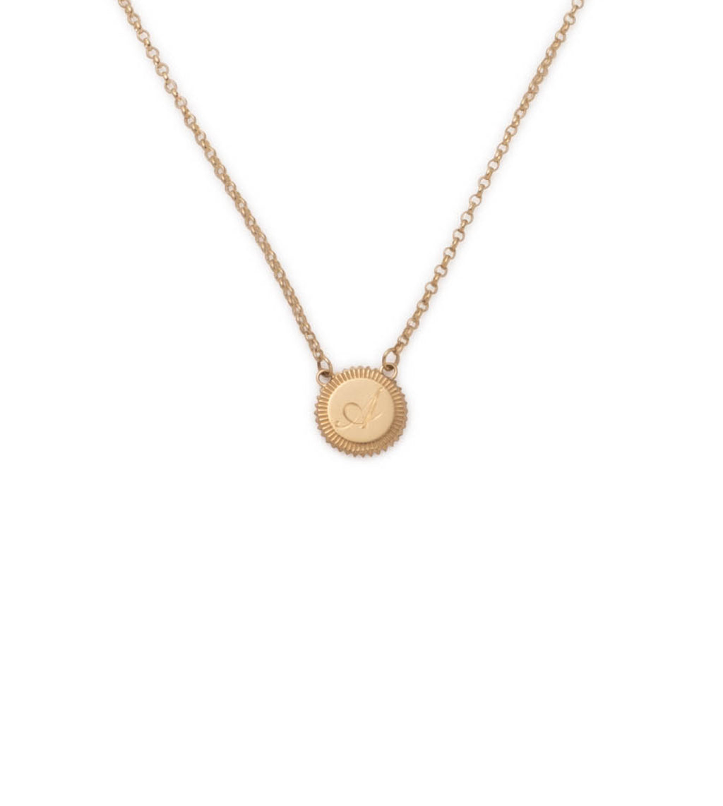 18K Yellow Gold Engravable : Stationary Necklace – FoundRae