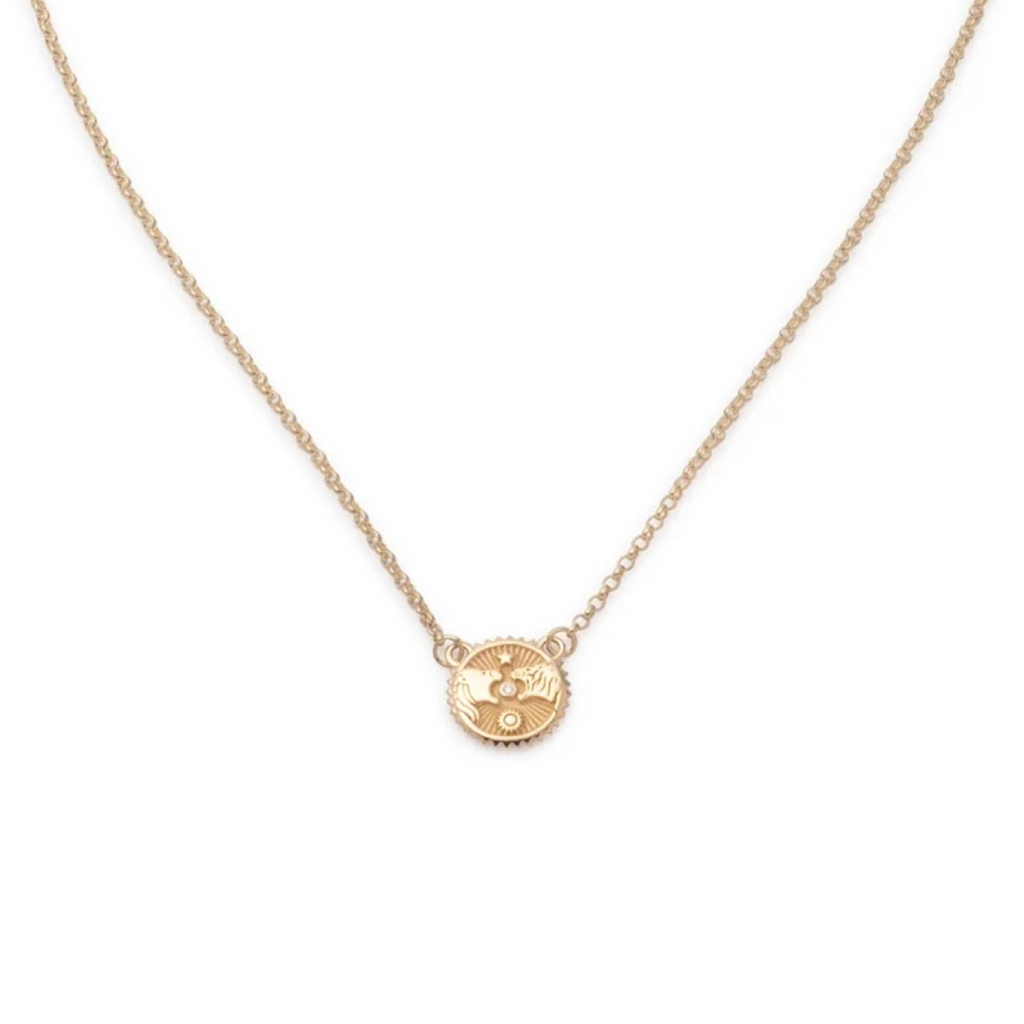 18K Yellow Gold Strength : Mini Stationary Necklace – FoundRae view 1